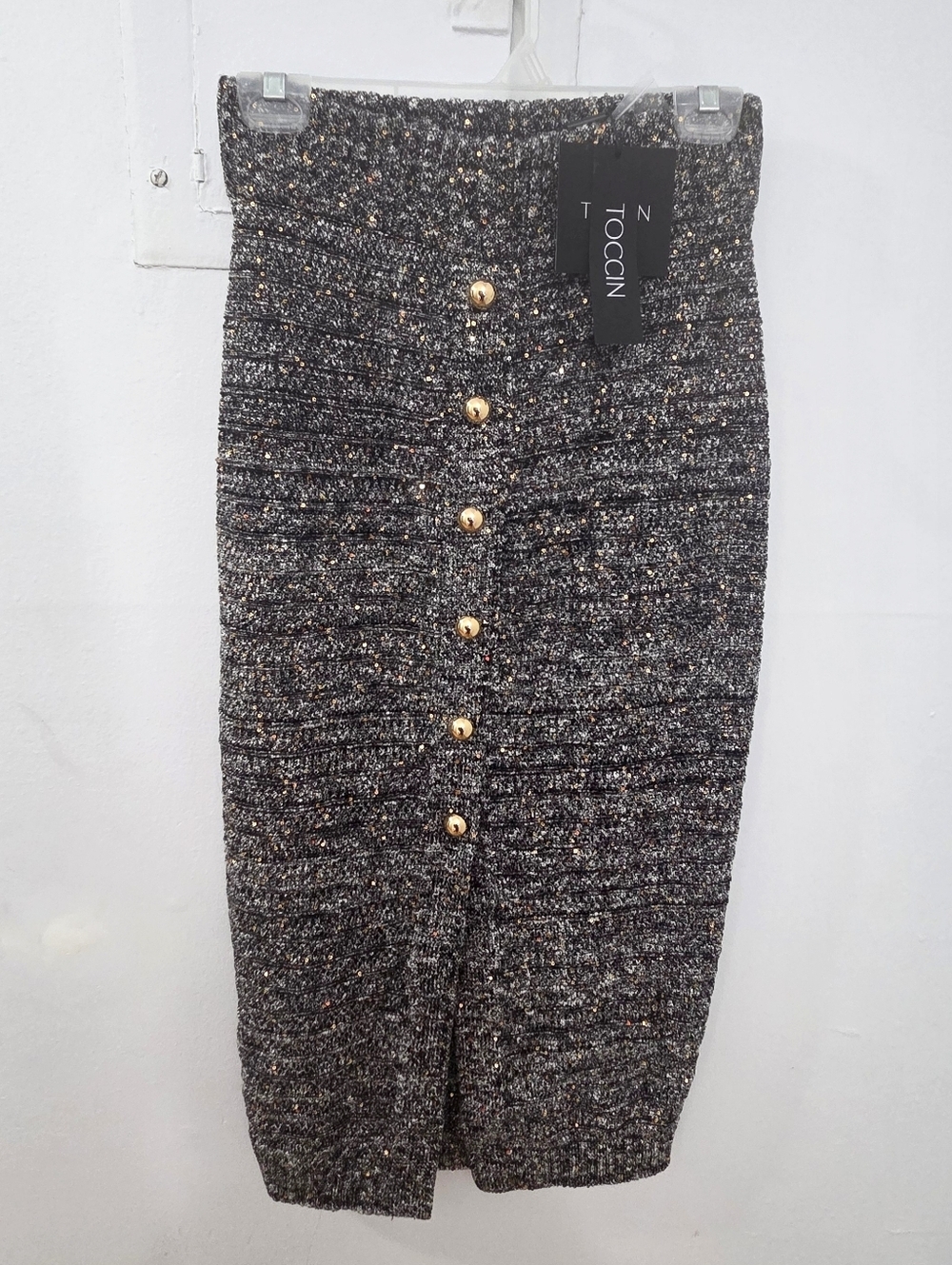 Toccin Sequin Midi Skirt